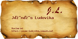 Jónás Ludovika névjegykártya